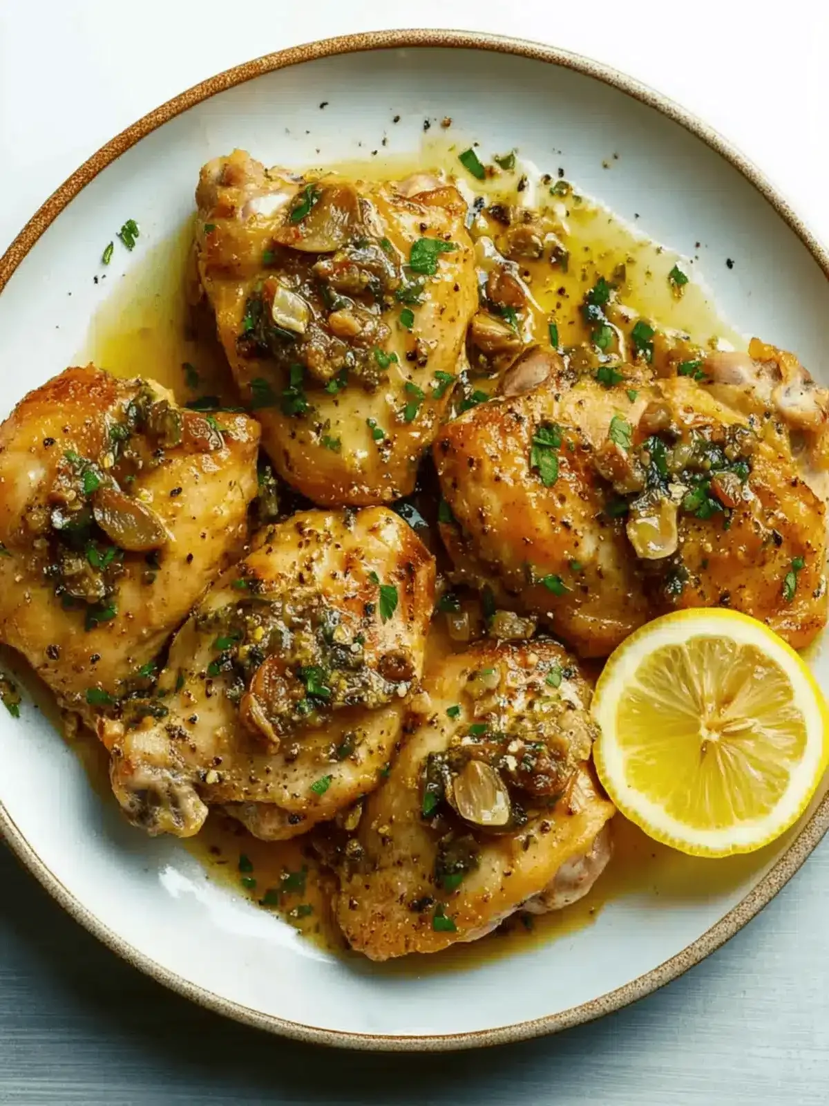 Garlicky Chicken With Lemon-Anchovy Sauce