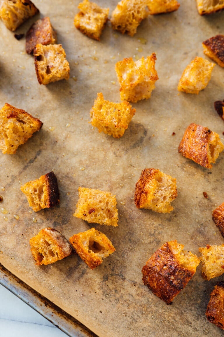 Homemade croutons